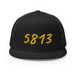 5813 In Gold Embroidery on 5 Panel Trucker Cap