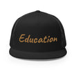 Education In Copper Embroidery on 5 Panel Trucker Cap