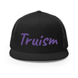 Truism In Amethyst Embroidery on 5 Panel Trucker Cap