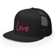 Love In Star Rose Quartz Embroidery on 5 Panel Trucker Cap