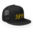 5813 In Gold Embroidery on 5 Panel Trucker Cap