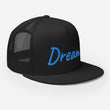 Dream In Sapphire Embroidery on 5 Panel Trucker Cap