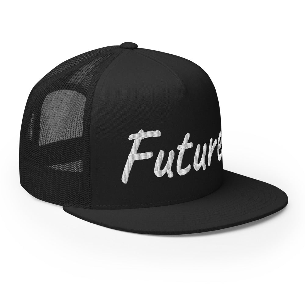 Future In Pearl Embroidery on 5 Panel Trucker Cap