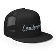 Leadership In Silver Embroidery on 5 Panel Trucker Cap