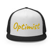 Optimist In Gold Embroidery on 5 Panel Trucker Cap