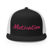 Motivation In Star Rose Quartz Embroidery on 5 Panel Trucker Cap