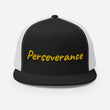 Perseverance In Gold Embroidery on 5 Panel Trucker Cap