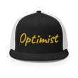 Optimist In Gold Embroidery on 5 Panel Trucker Cap