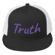 Truth In Amethyst Embroidery on 5 Panel Trucker Cap