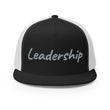 Leadership In Silver Embroidery on 5 Panel Trucker Cap