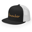 Remember In Celluloid Embroidery on 5 Panel Trucker Cap