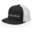 Leadership In Silver Embroidery on 5 Panel Trucker Cap