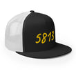 5813 In Gold Embroidery on 5 Panel Trucker Cap