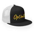 Optimist In Gold Embroidery on 5 Panel Trucker Cap