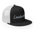 Leadership In Silver Embroidery on 5 Panel Trucker Cap