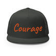 Courage In Amber Embroidery on 5 Panel Trucker Cap