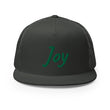 Joy In Emerald Embroidery on 5 Panel Trucker Cap