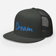 Dream In Sapphire Embroidery on 5 Panel Trucker Cap