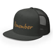 Remember In Celluloid Embroidery on 5 Panel Trucker Cap