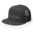 Truism In Amethyst Embroidery on 5 Panel Trucker Cap