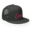 Love In Star Rose Quartz Embroidery on 5 Panel Trucker Cap