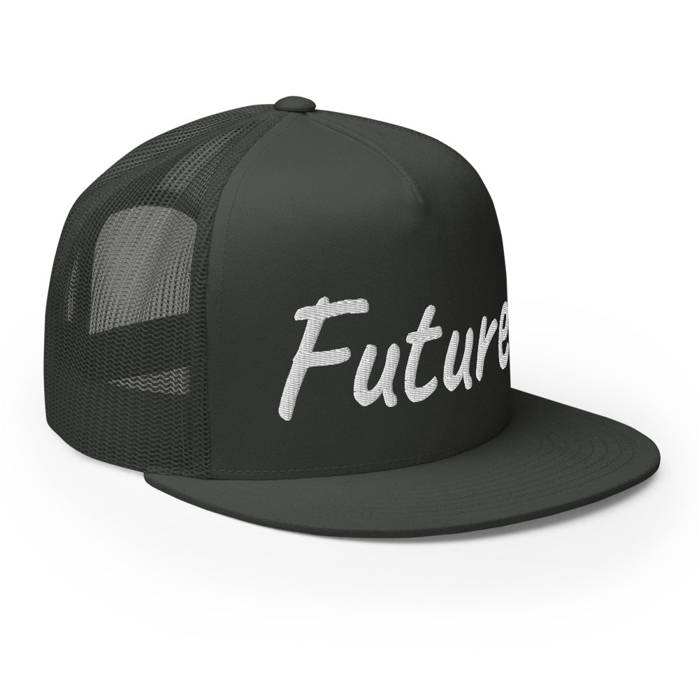 Future In Pearl Embroidery on 5 Panel Trucker Cap