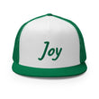 Joy In Emerald Embroidery on 5 Panel Trucker Cap