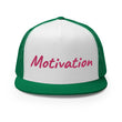 Motivation In Star Rose Quartz Embroidery on 5 Panel Trucker Cap