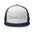 Leadership In Silver Embroidery on 5 Panel Trucker Cap