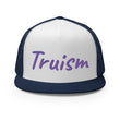 Truism In Amethyst Embroidery on 5 Panel Trucker Cap