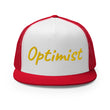 Optimist In Gold Embroidery on 5 Panel Trucker Cap