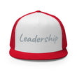 Leadership In Silver Embroidery on 5 Panel Trucker Cap