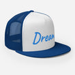 Dream In Sapphire Embroidery on 5 Panel Trucker Cap