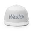 Wealth In Silver Embroidery on 5 Panel Trucker Cap