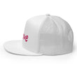 Love In Star Rose Quartz Embroidery on 5 Panel Trucker Cap