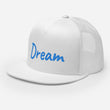 Dream In Sapphire Embroidery on 5 Panel Trucker Cap