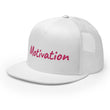 Motivation In Star Rose Quartz Embroidery on 5 Panel Trucker Cap