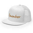 Remember In Celluloid Embroidery on 5 Panel Trucker Cap