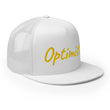 Optimist In Gold Embroidery on 5 Panel Trucker Cap