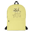 Sage Wisdom Haiku With Sparrow on Backpack