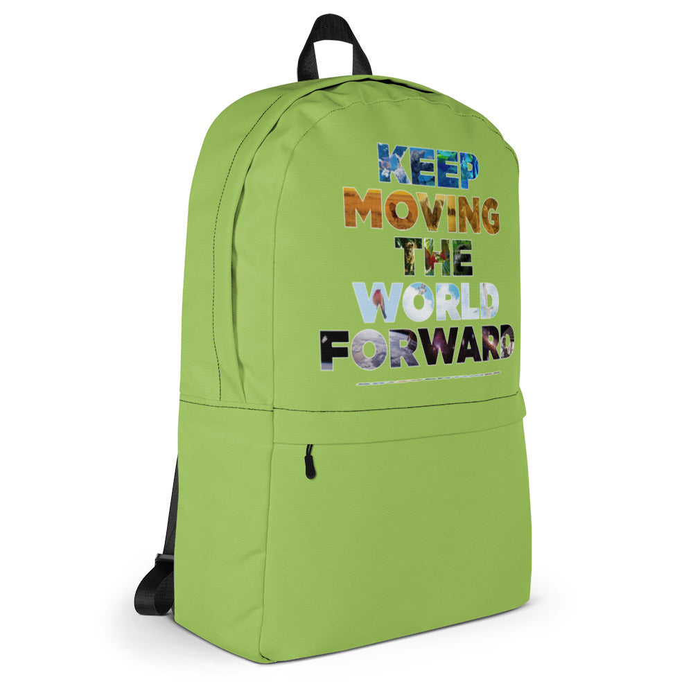 Environmental Causes Keep Moving The World Forward on Backpack