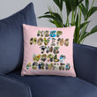 Baby Animals Keep Moving The World Forward In Pink on Basic Pillow