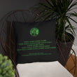 Binary Instructions To Keep Moving The World Forward With Venusian Earth In Green on Basic Pillow