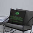 Binary Instructions To Keep Moving The World Forward With Venusian Earth In Green on Basic Pillow