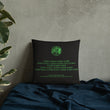 Binary Instructions To Keep Moving The World Forward With Venusian Earth In Green on Basic Pillow