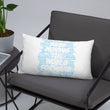 Word Clouds To Keep Moving The World Forward Through Blue Word Sky on Basic Pillow