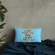 Baby Animals Keep Moving The World Forward In Blue on Basic Pillow