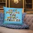 Baby Animals Keep Moving The World Forward In Blue on Basic Pillow