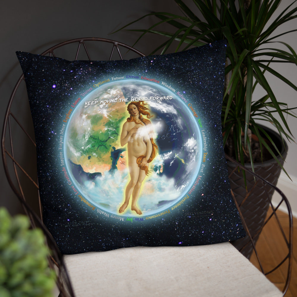 Venusian Earth on Basic Pillow