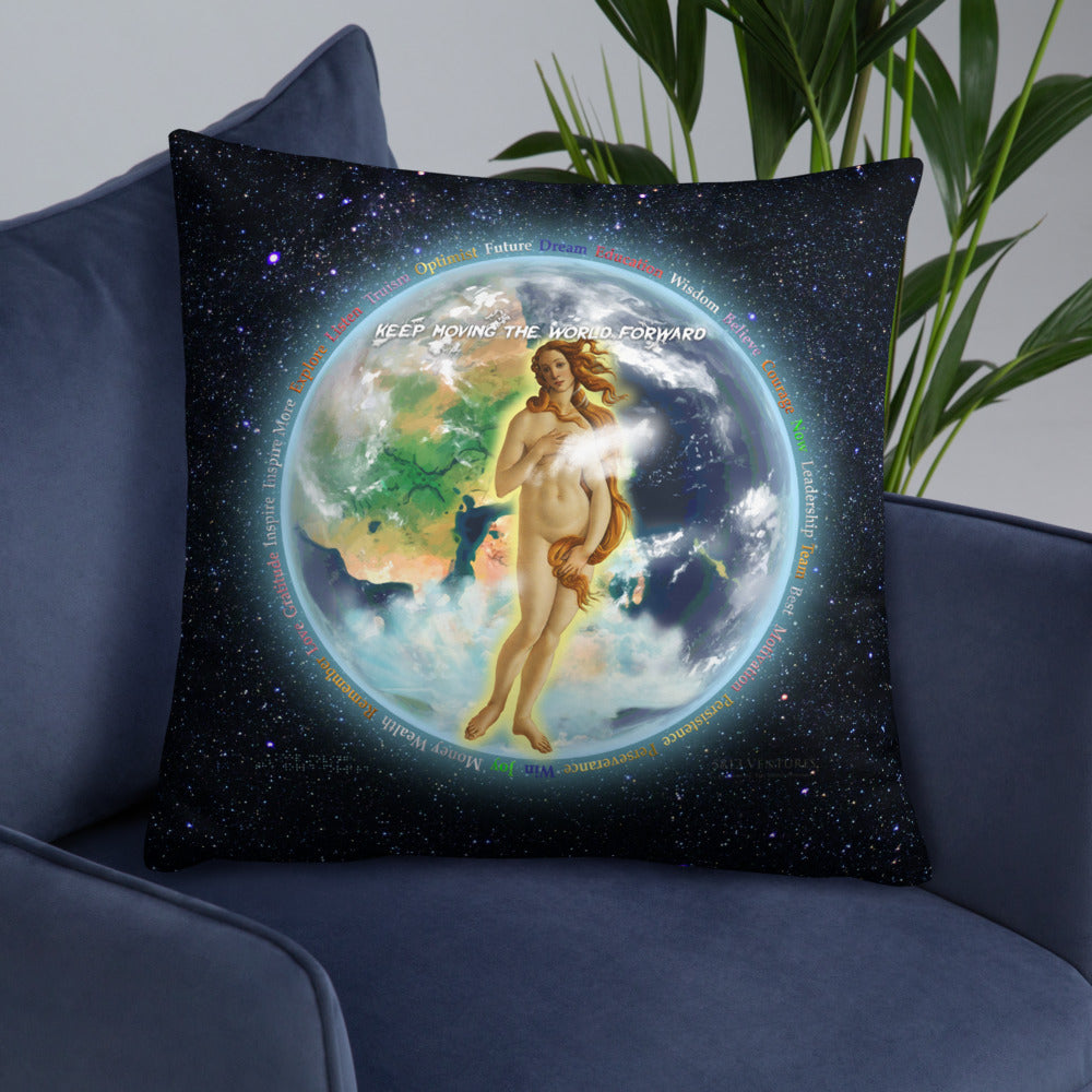 Venusian Earth on Basic Pillow